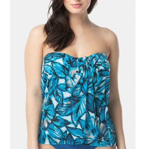 Coco Reef Contours Bra-Sized Bandeau Tankini - Picture 1 of 4